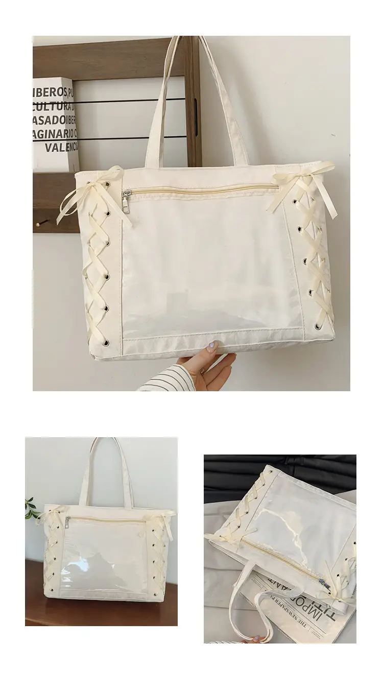 Transparent Two-Dimensional Tote Bag for Women — feature 25