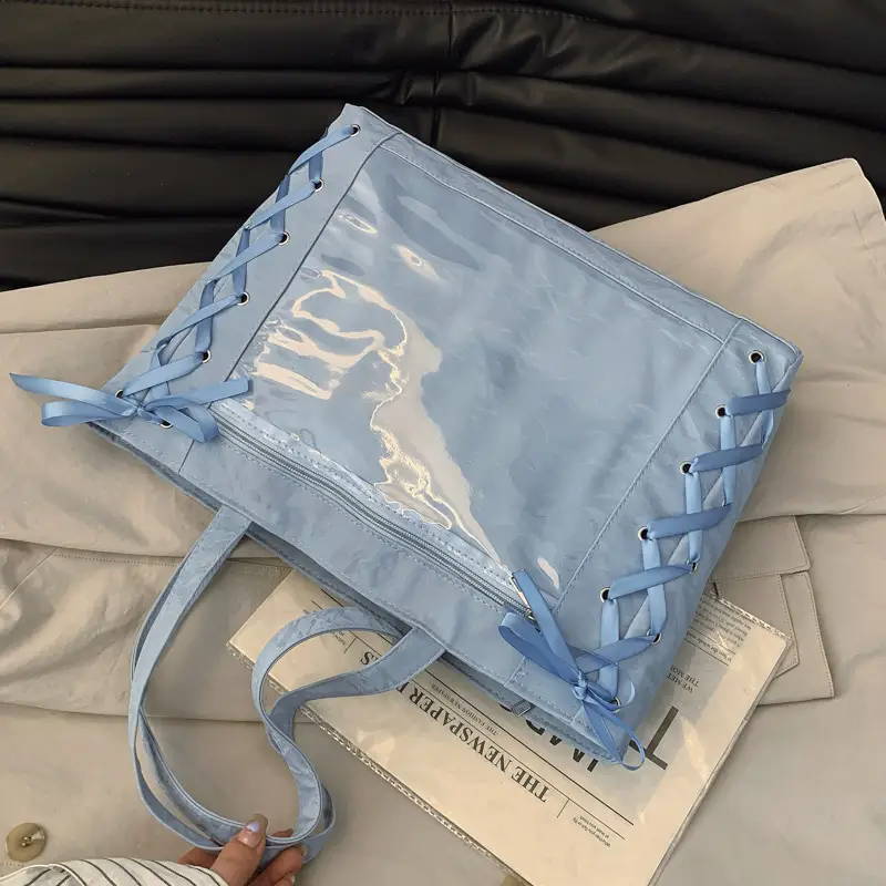Transparent Two-Dimensional Tote Bag for Women