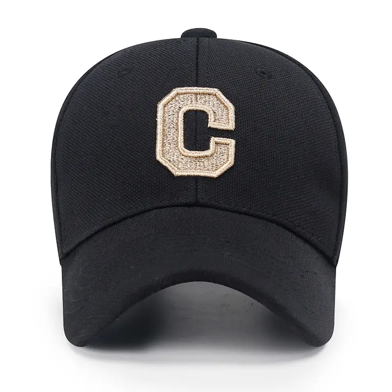 Men's Beige Cotton Baseball Cap with Letter Embroidery - Image 8