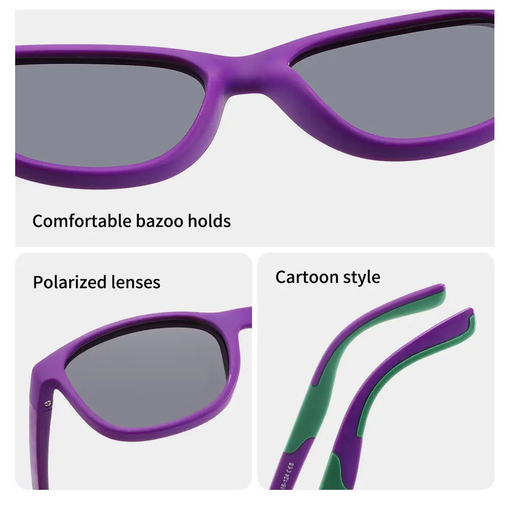 2025 Kids Sunglasses Anti-UV Cycling Blue Yellow - Image 10