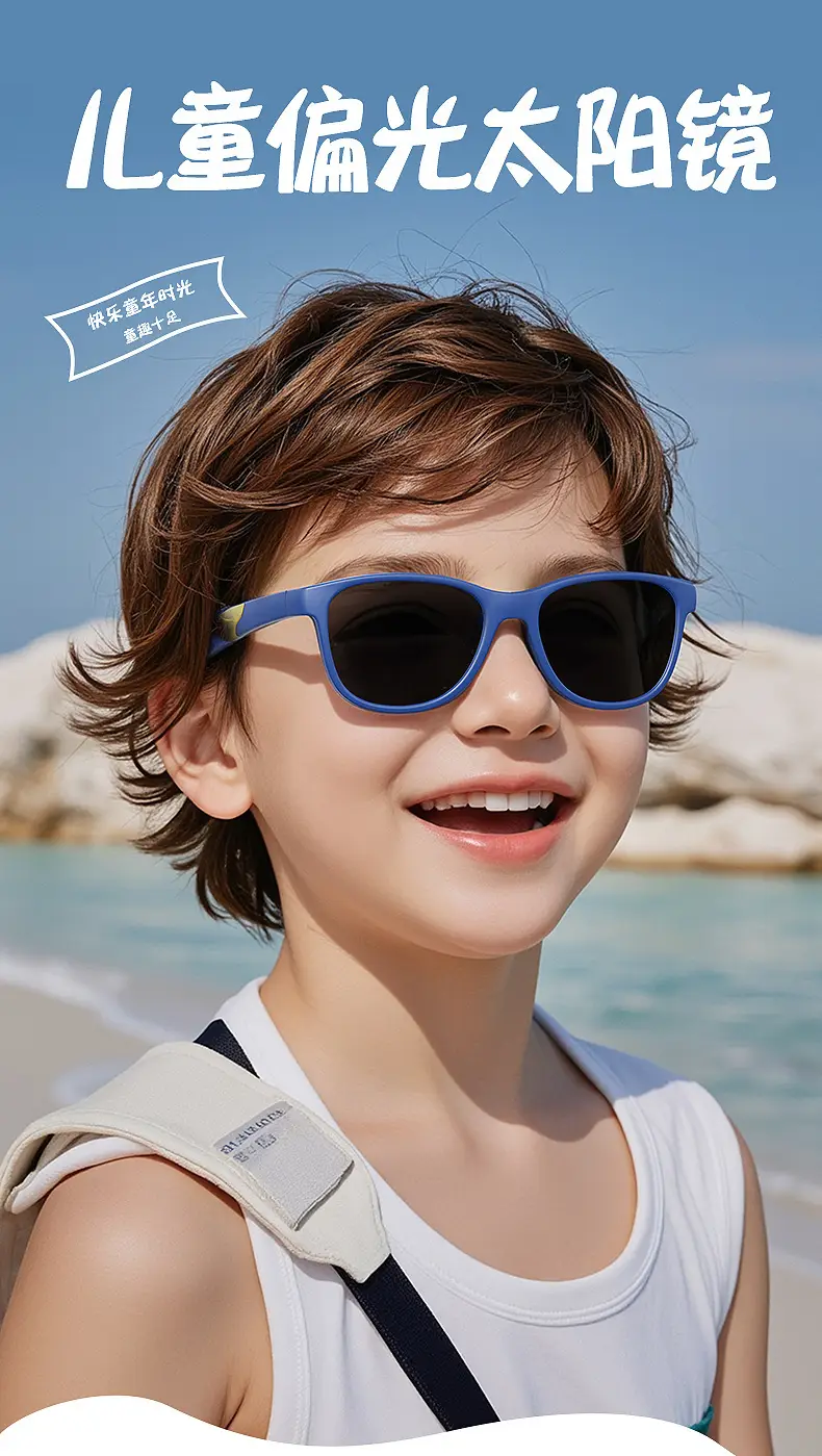 2025 Kids Sunglasses Anti-UV Cycling Blue Yellow — feature 2