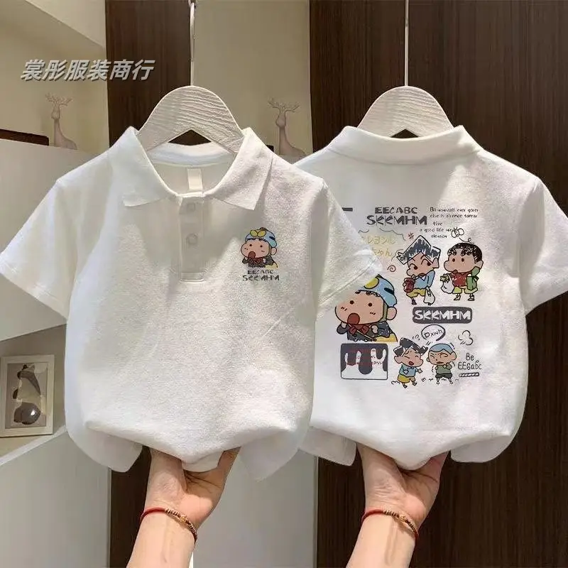 Boys Cotton New Polo Shirt White Numbered 3 — feature 6