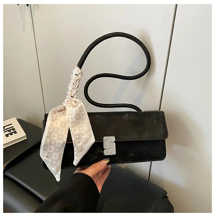 Pink Silk Scarf Shoulder Bag for Women 2025 Spring Summer — feature 14