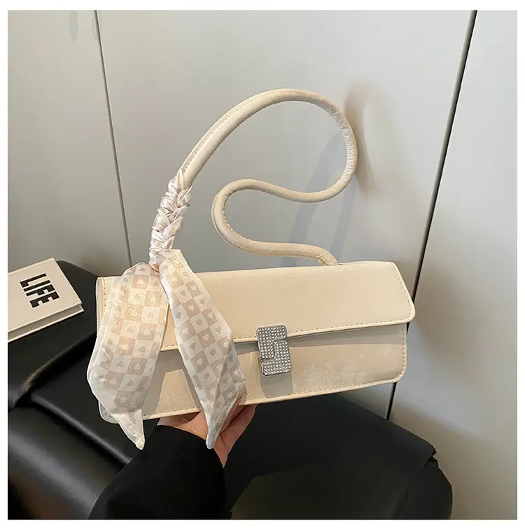 Pink Silk Scarf Shoulder Bag for Women 2025 Spring Summer — feature 15