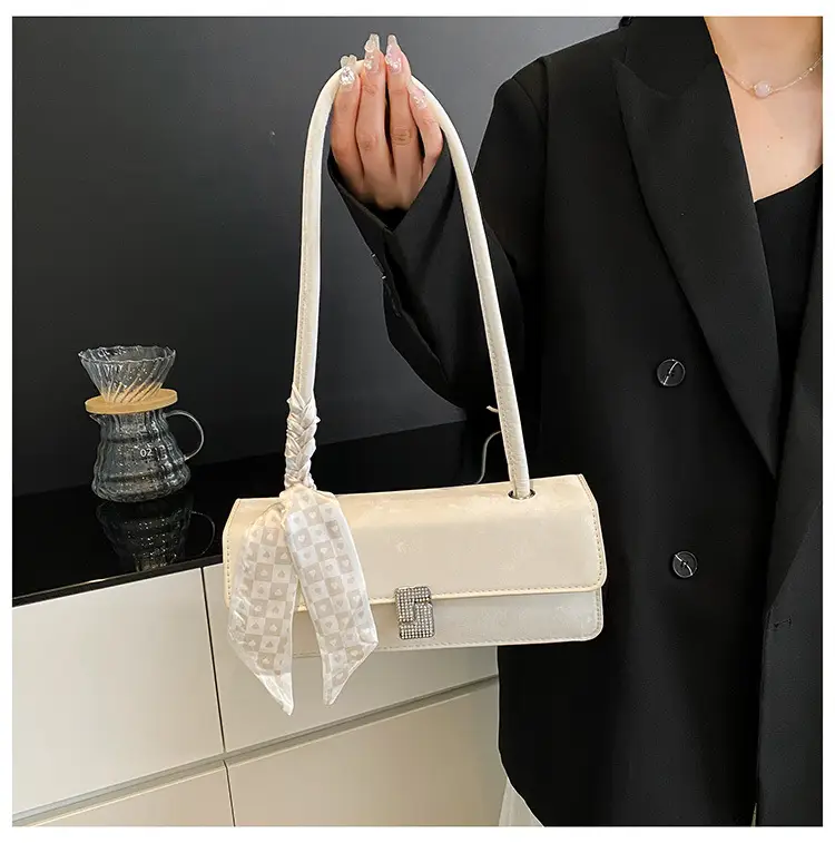 Pink Silk Scarf Shoulder Bag for Women 2025 Spring Summer — feature 28