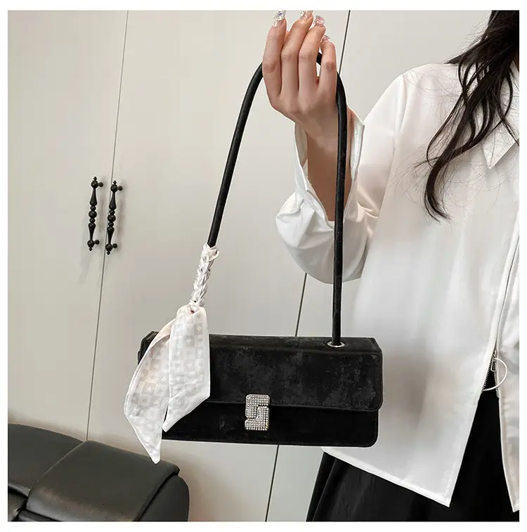Pink Silk Scarf Shoulder Bag for Women 2025 Spring Summer — feature 33