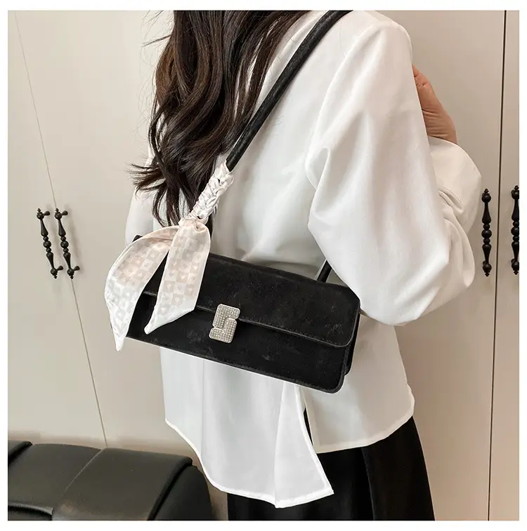 Pink Silk Scarf Shoulder Bag for Women 2025 Spring Summer — feature 35