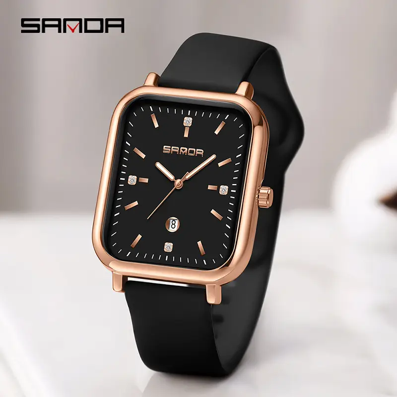 Sanda Rose Gold Quartz Men's Watch with Calendar