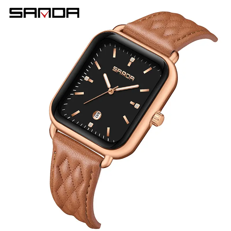 Sanda Rose Gold Quartz Men's Watch with Calendar