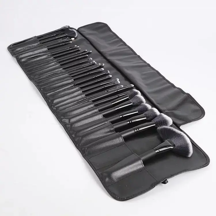 32 Black Crocodile Brush Set Wooden Handles Full Beauty Tools - Image 5