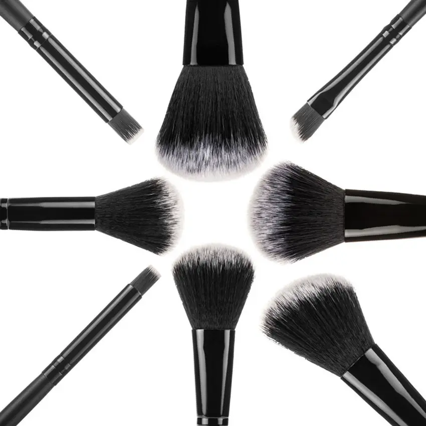 32 Black Crocodile Brush Set Wooden Handles Full Beauty Tools β feature 9