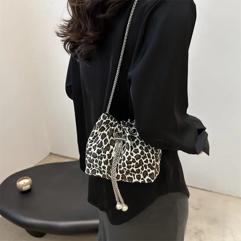 Leopard Print Crossbody Bag for Women - Image 5