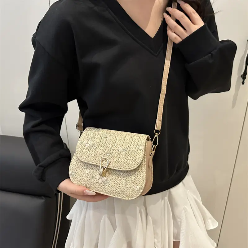Korean Style Woven Crossbody Bag 2025 Spring - Image 5