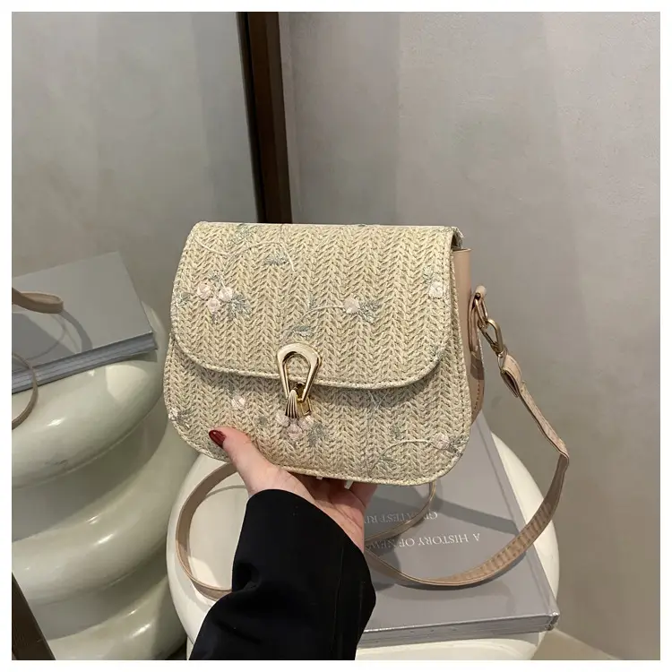 Korean Style Woven Crossbody Bag 2025 Spring - Image 2