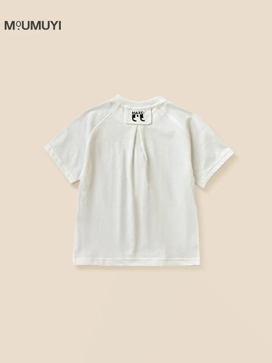 Boys 2Pc White T-Shirt Brown Shorts Summer Set - Image 5