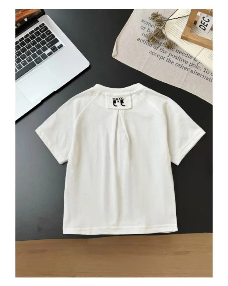 Boys 2Pc White T-Shirt Brown Shorts Summer Set — feature 17