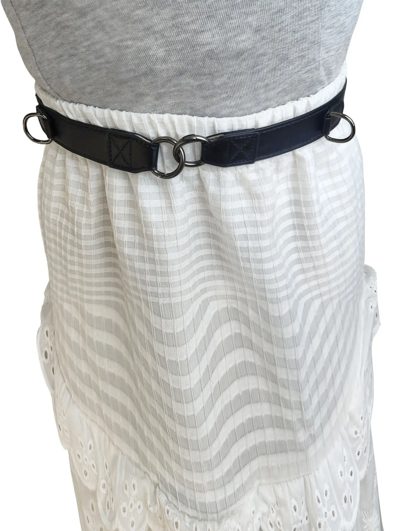 Black Buckle Belt for Women's Waistband