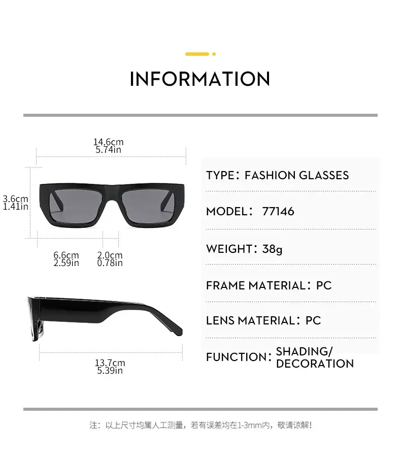Fangchao Brand White Sunglasses for Men Women — feature 11