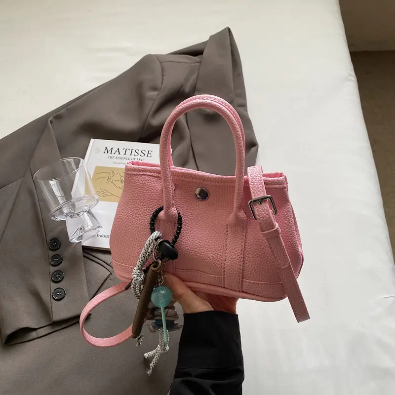 Pink Hand-Held Women's Shoulder Bag 2026 New Korean Style - Image 9