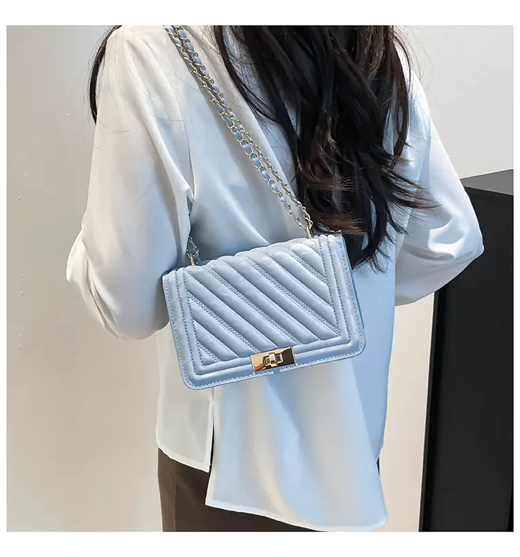 Pink Quilted Chain Crossbody Bag for Women — feature 21