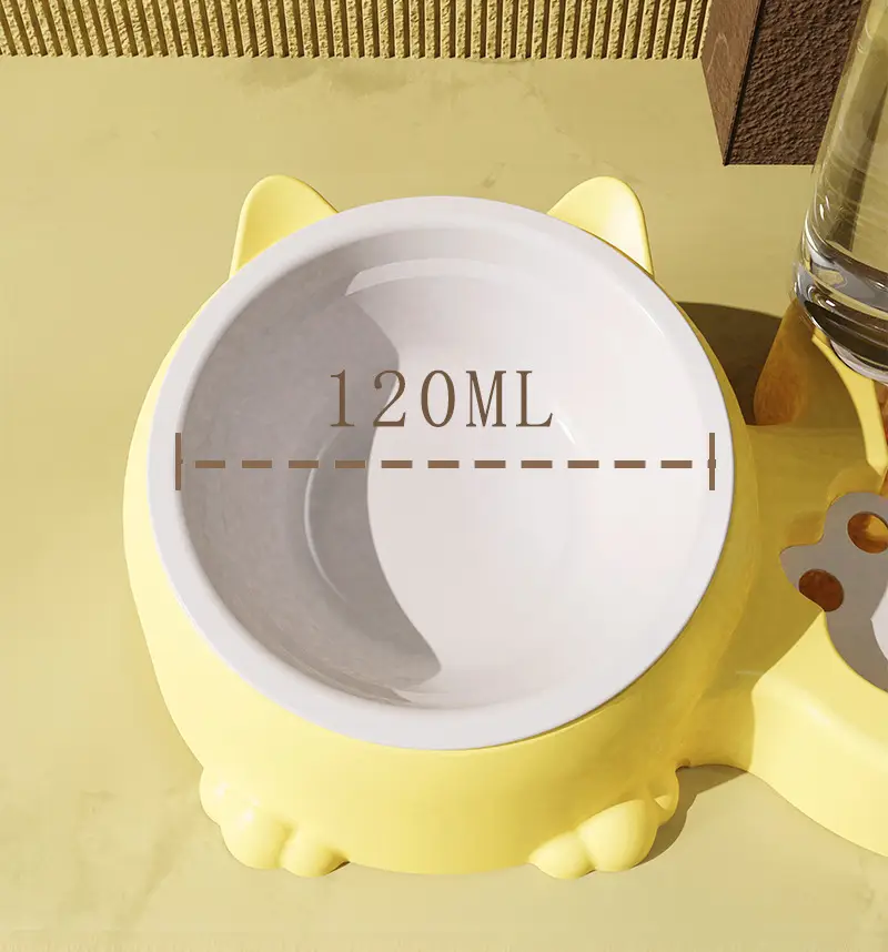 Cat bowl two-in-one double bowl automatic drinking cat food dog food basin pet universal bowl neck protection anti-knock feeder — feature 4