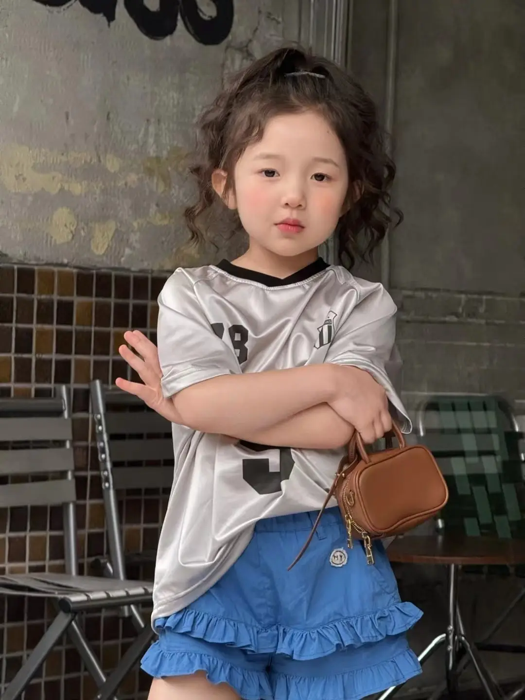 Girls Satin T-Shirt 2025 Summer Loose Fit — feature 9