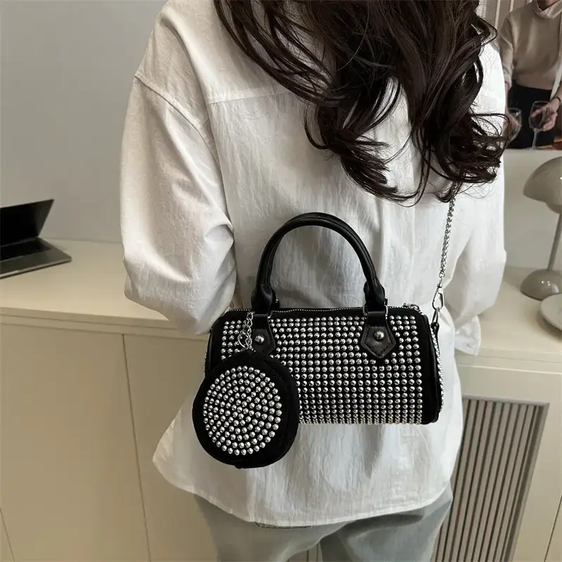 Black Rhinestone Crossbody Bag for Women 2025 - Image 5