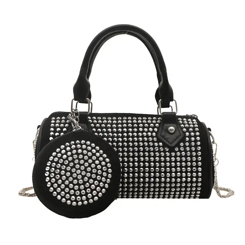 Black Rhinestone Crossbody Bag for Women 2025 - Image 6