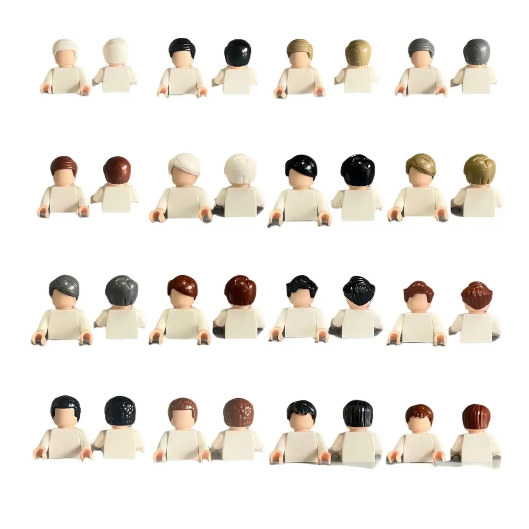 Compatible with Lego Boys Hair Small Particle Building Blocks Moc Parts Accessories DIY Parts Accessories Assembled Toy Boys - Image 46
