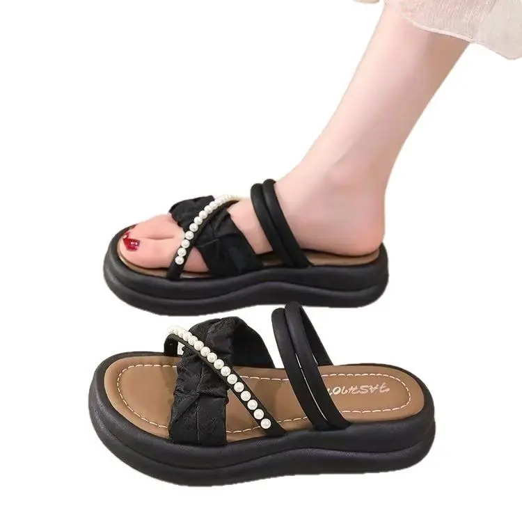 Women's 2025 New Summer Roman Slippers Thick Sole Non-Slip - Image 8