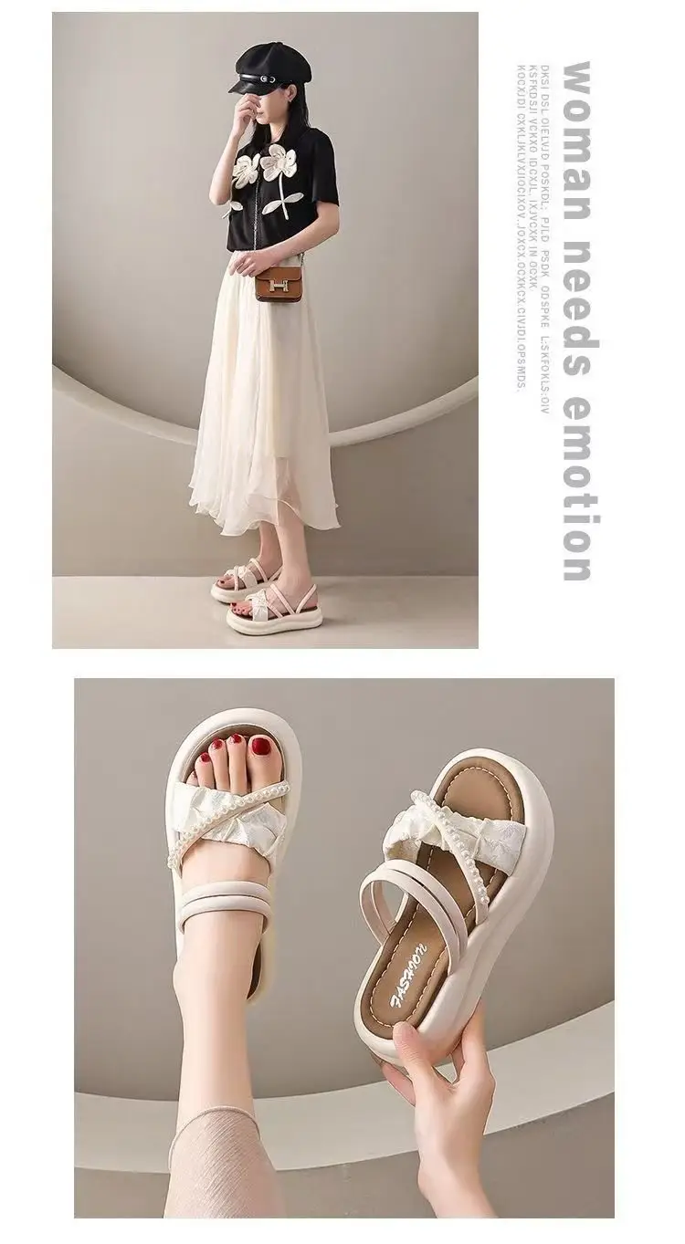 Women's 2025 New Summer Roman Slippers Thick Sole Non-Slip — feature 1