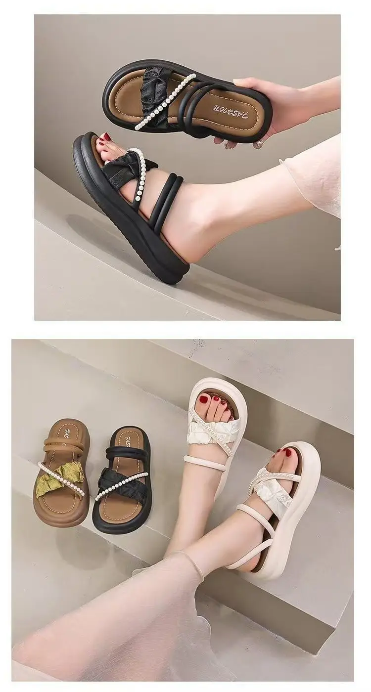 Women's 2025 New Summer Roman Slippers Thick Sole Non-Slip — feature 5