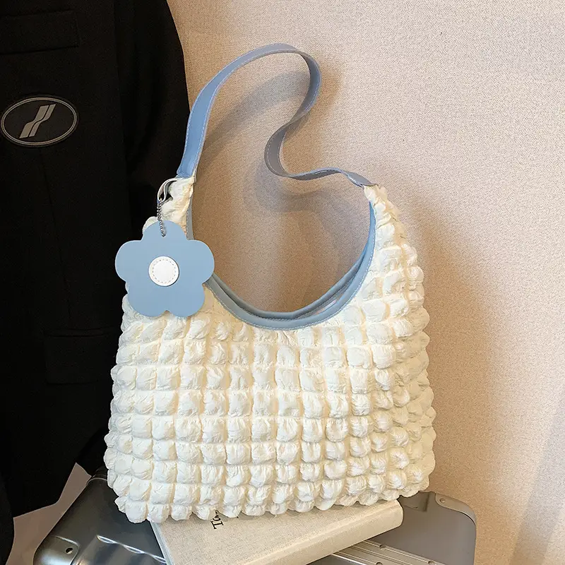 Women's White Ruffled Shoulder Bag 2025 New Arrival - Image 6