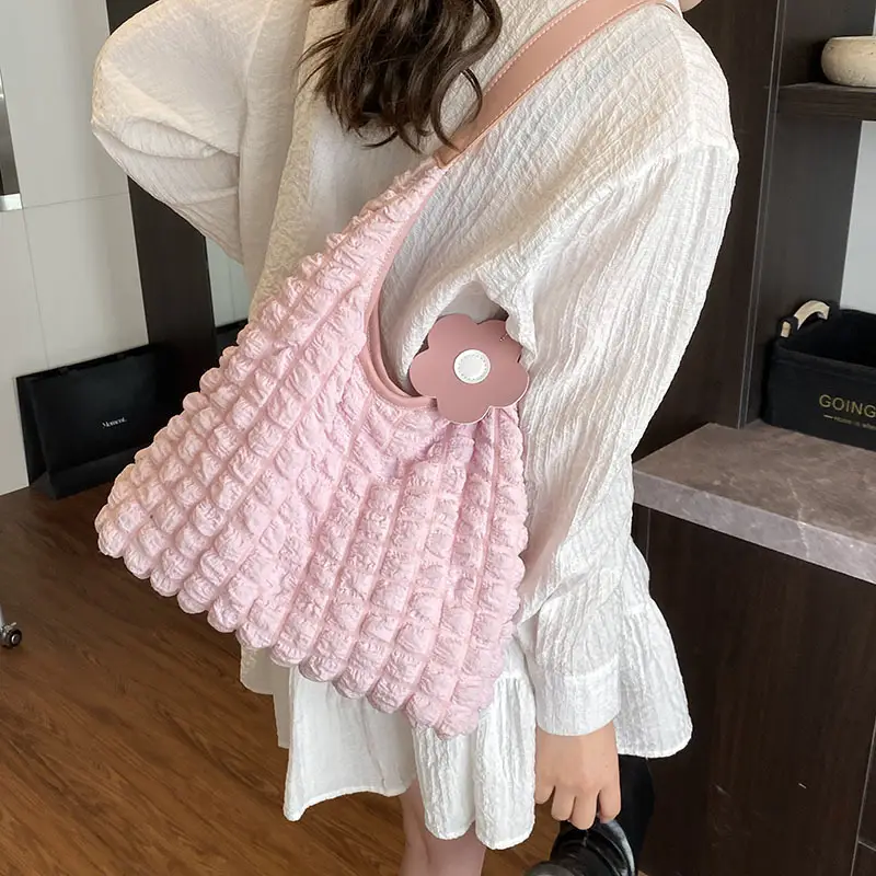 Women's White Ruffled Shoulder Bag 2025 New Arrival - Image 8