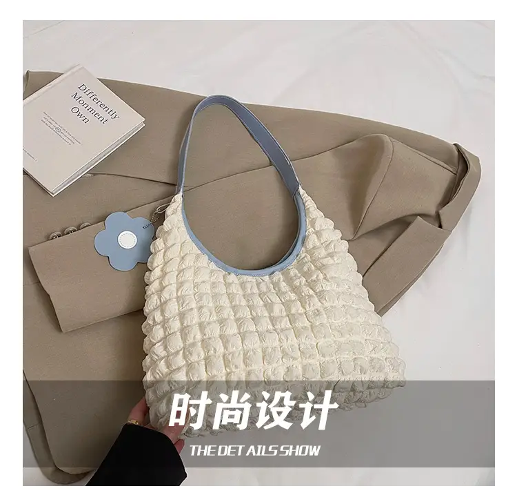 Women's White Ruffled Shoulder Bag 2025 New Arrival — feature 12