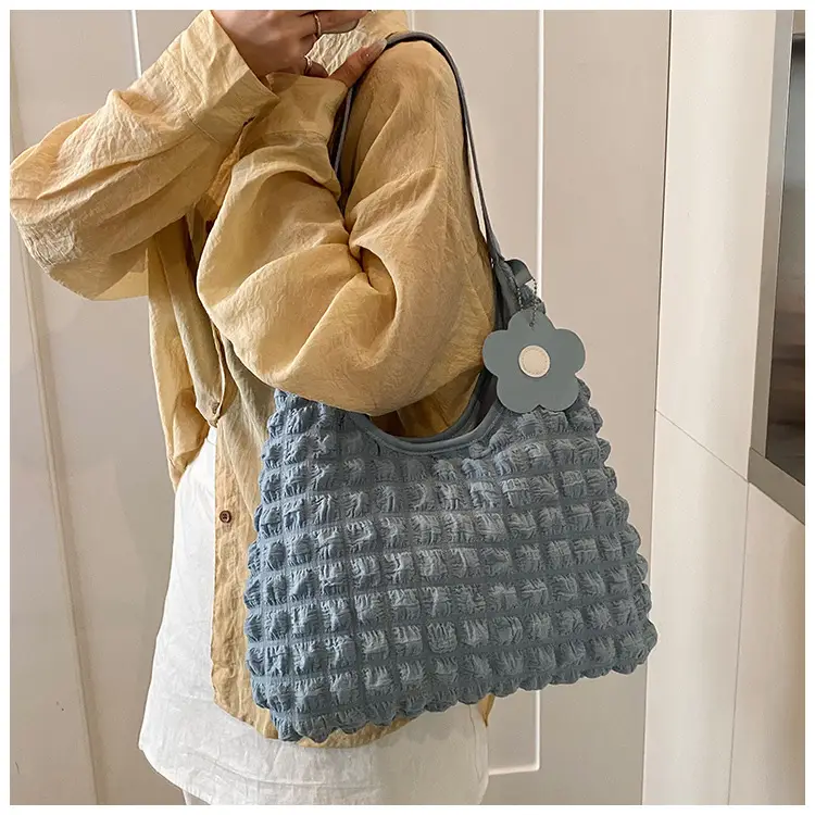 Women's White Ruffled Shoulder Bag 2025 New Arrival — feature 14