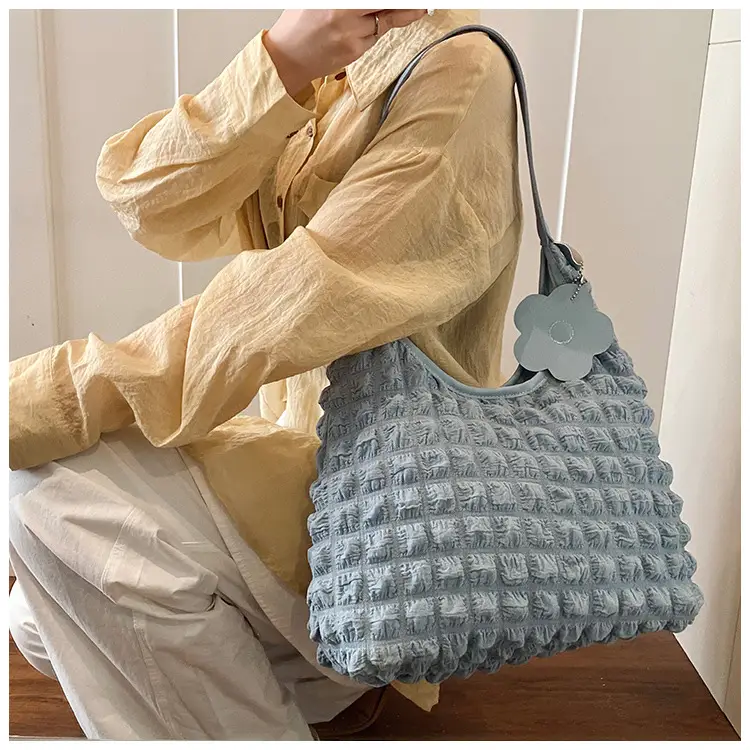 Women's White Ruffled Shoulder Bag 2025 New Arrival — feature 16