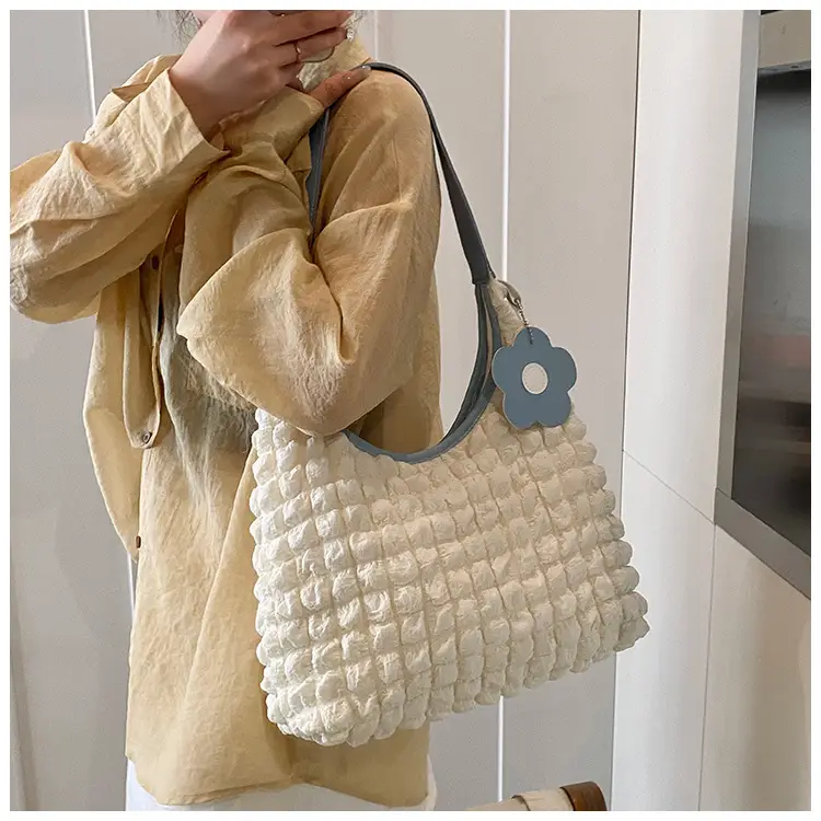 Women's White Ruffled Shoulder Bag 2025 New Arrival — feature 19
