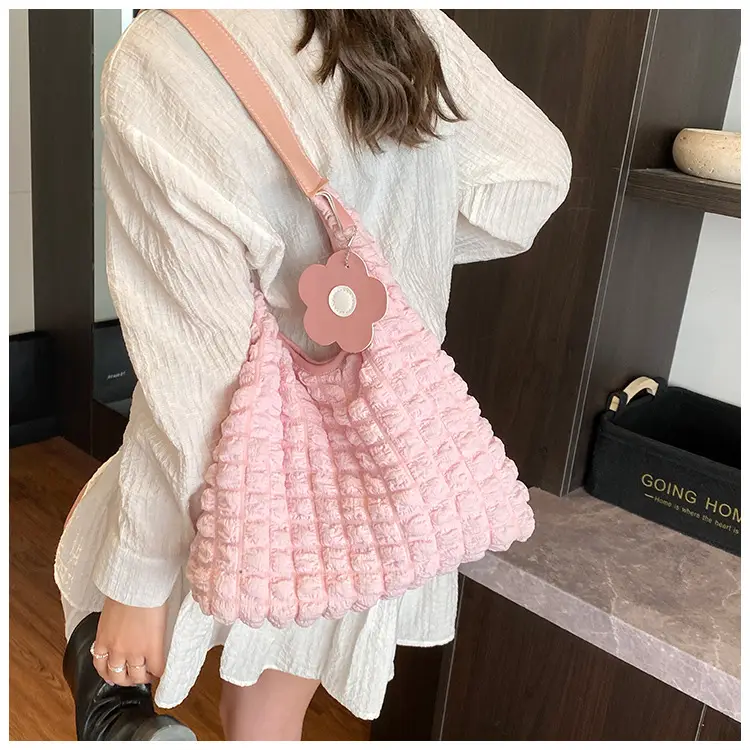 Women's White Ruffled Shoulder Bag 2025 New Arrival — feature 22