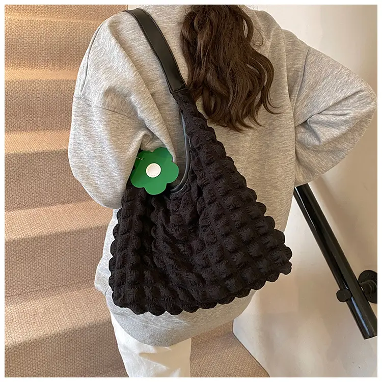 Women's White Ruffled Shoulder Bag 2025 New Arrival — feature 28