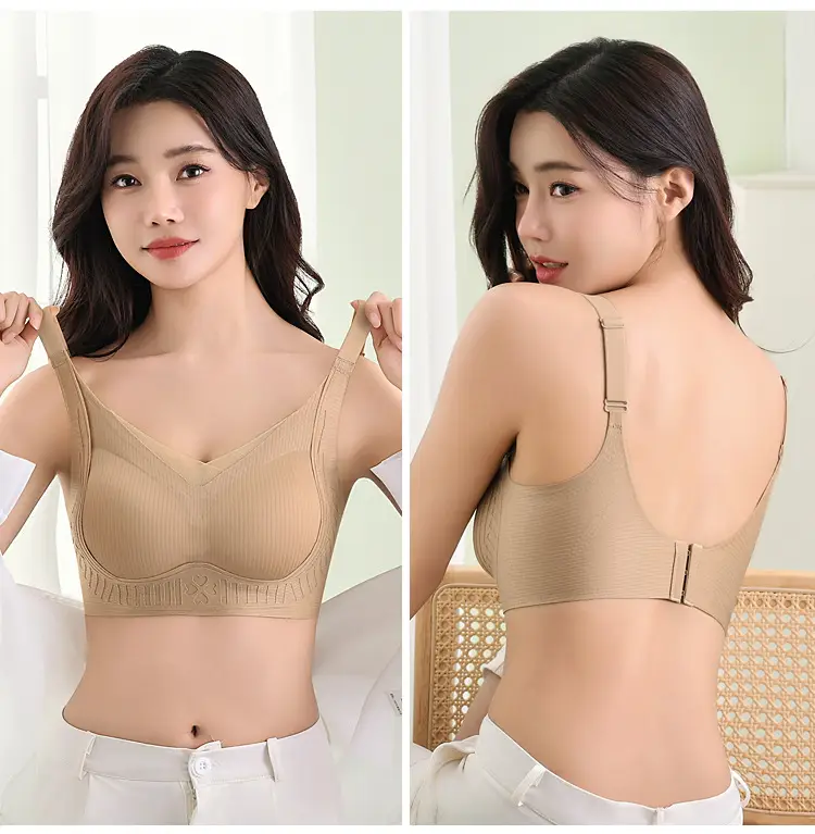 Underwear for Women with Large Breasts, Minimizing and Gathering, Thin Style Without Underwire, Adjustable Side Support, Anti-Sagging Bra, Ultra-Soft — feature 18