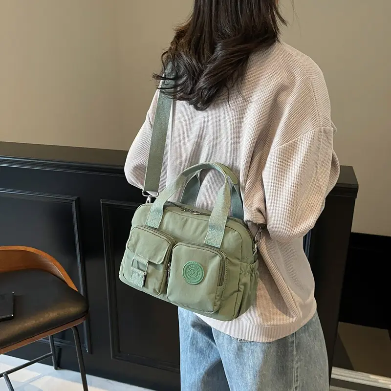 Korean Women's Large Capacity Tan Shoulder Bag - Image 9