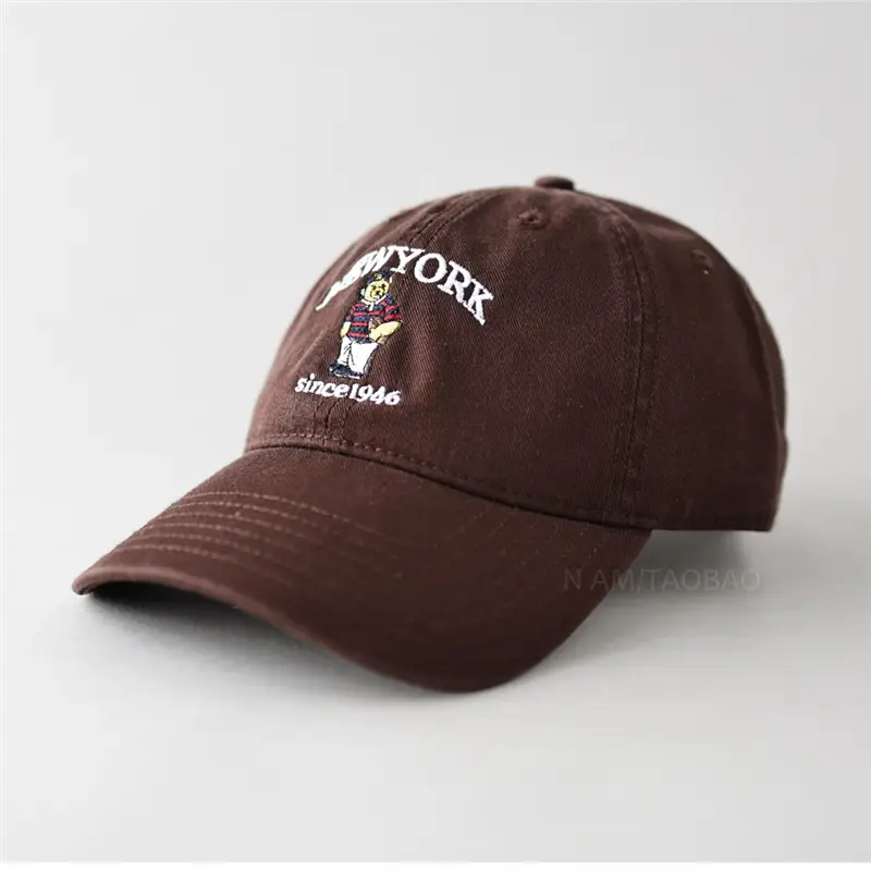 Spring New Letter Cartoon Bear Embroidered Baseball Cap for Men Women - Image 13