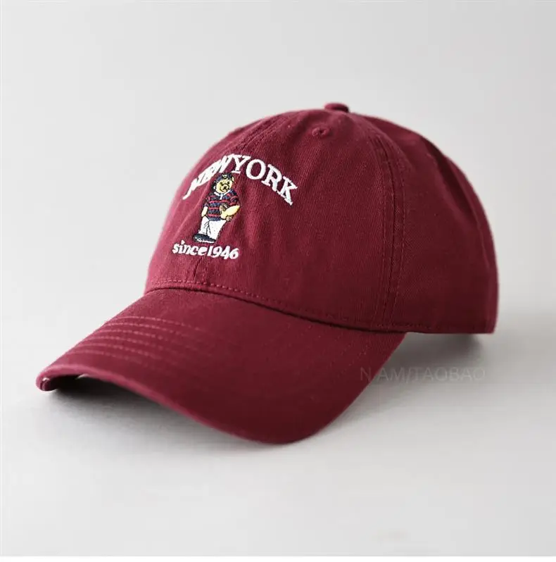 Spring New Letter Cartoon Bear Embroidered Baseball Cap for Men Women — feature 1