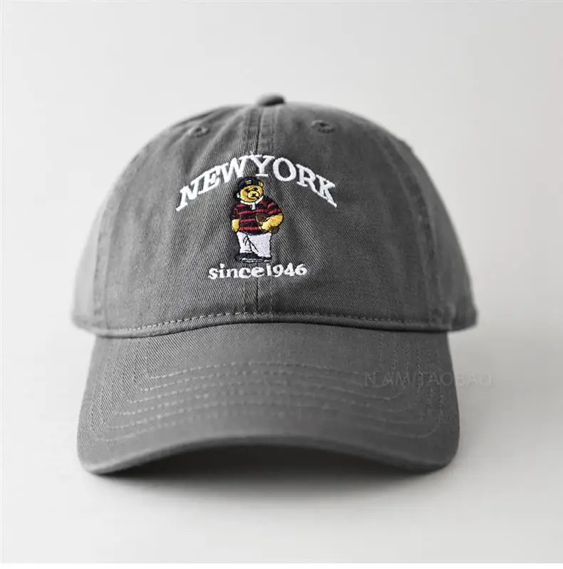 Spring New Letter Cartoon Bear Embroidered Baseball Cap for Men Women — feature 13