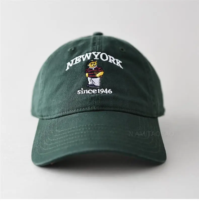 Spring New Letter Cartoon Bear Embroidered Baseball Cap for Men Women — feature 15