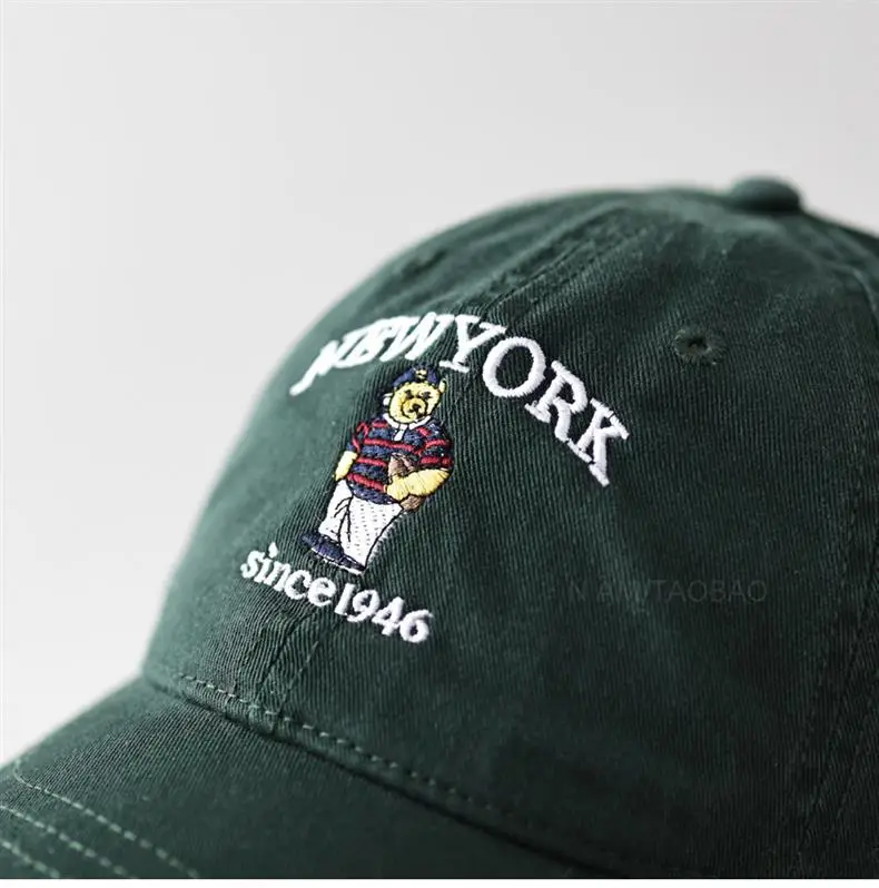 Spring New Letter Cartoon Bear Embroidered Baseball Cap for Men Women — feature 16