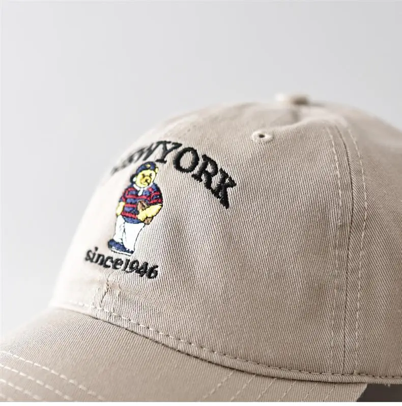 Spring New Letter Cartoon Bear Embroidered Baseball Cap for Men Women — feature 18
