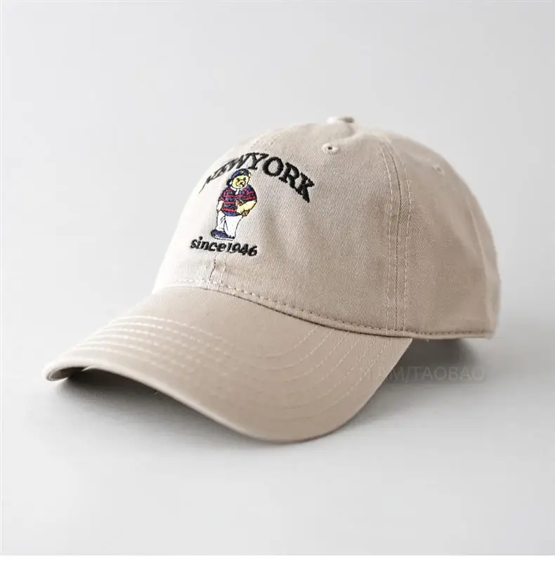Spring New Letter Cartoon Bear Embroidered Baseball Cap for Men Women — feature 3