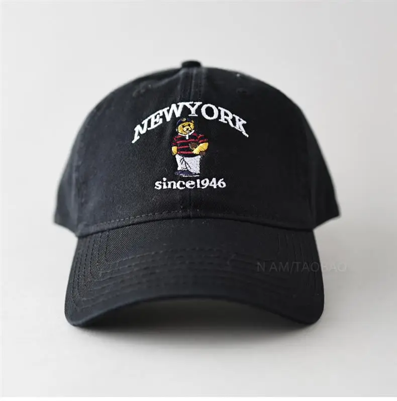 Spring New Letter Cartoon Bear Embroidered Baseball Cap for Men Women — feature 9